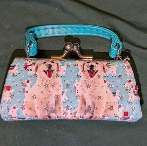 Tiktok Lipstick Case, Blue With Puppies And Llamas